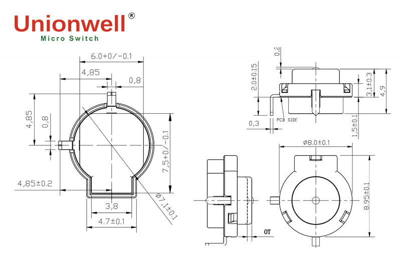 keyboard switch gt08 drawing